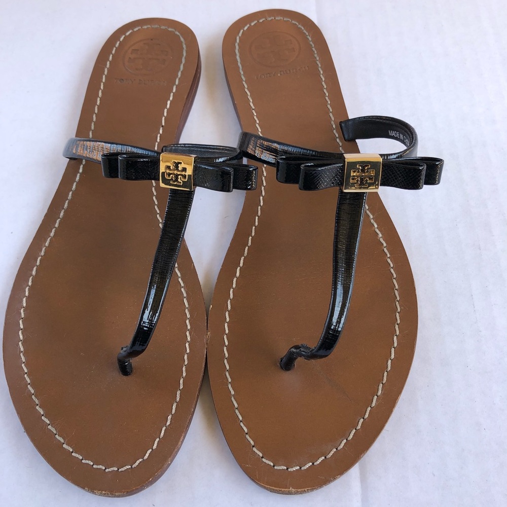 Tory Burch Leighanne Bow Sandals sz 10